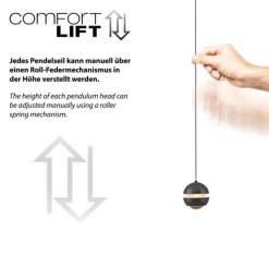 Schöner Wohnen-Kollektion LED Pendelleuchte LINI schwarz, 11-flammig, dimmbar