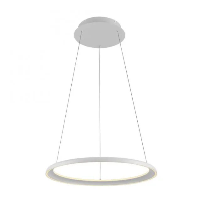 Schöner Wohnen-Kollektion LED Pendelleuchte QUILLO, weiss, rund, dimmbar, Lift