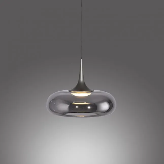 Schöner Wohnen-Kollektion LED Pendelleuchte POSH, grau, 1-flammig, dimmbar