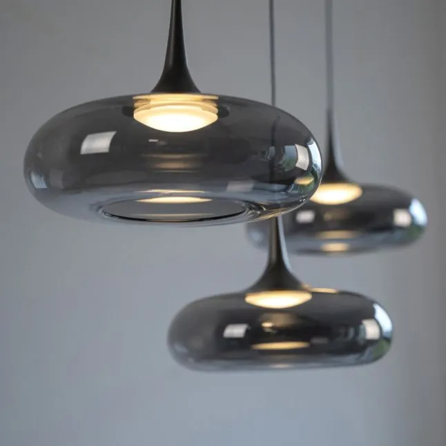 Schöner Wohnen-Kollektion LED Pendelleuchte POSH, grau, 7-flammig, dimmbar