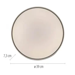 Schöner Wohnen-Kollektion LED Deckenleuchte TAVOLI, weiss, rund D=39cm, dimmbar, Fernbedienung