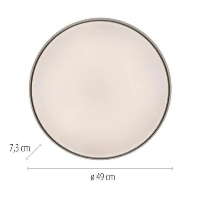Schöner Wohnen-Kollektion LED Deckenleuchte TAVOLI, schwarz, rund D=49cm, dimmbar, Fernbedienung
