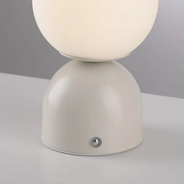 Schöner Wohnen-Kollektion LED Akku Tischleuchte RUDI, Sandfarben, USB Ladekabel