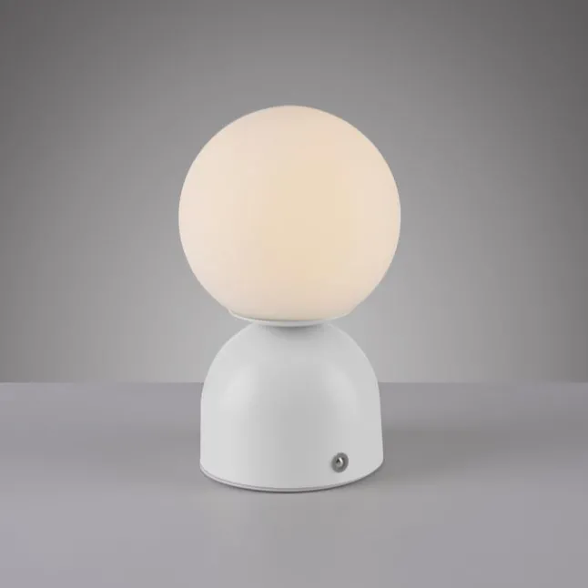 Schöner Wohnen-Kollektion LED Akku Tischleuchte RUDI, weiss, USB-Ladekabel
