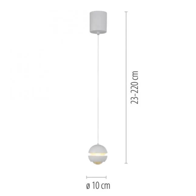 Schöner Wohnen-Kollektion LED Pendelleuchte LINI, weiss, Comfort Lift