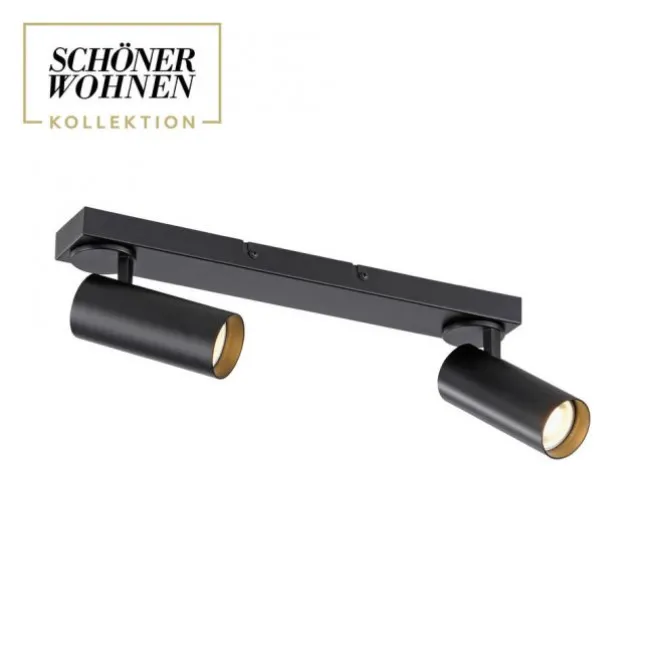 Schöner Wohnen-Kollektion LED Deckenleuchte RIK, schwarz, 2-flammig, drehbar