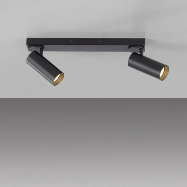 Schöner Wohnen-Kollektion LED Deckenleuchte RIK, schwarz, 2-flammig, drehbar