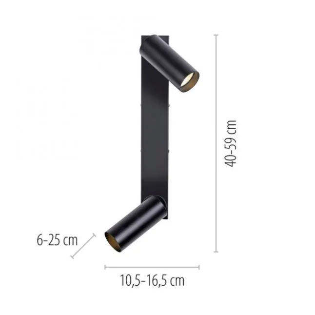 Schöner Wohnen-Kollektion LED Deckenleuchte RIK, schwarz, 2-flammig, drehbar