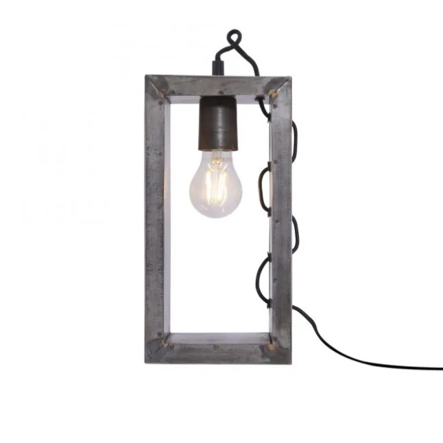 Tischleuchte, Industrial-Stil, Eisenoptik, E27 Fassung, Schnurschalter