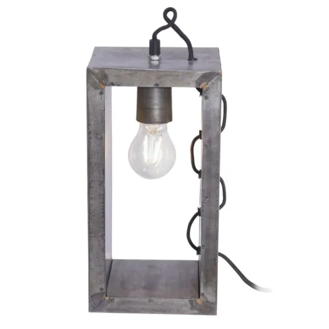 Tischleuchte, Industrial-Stil, Eisenoptik, E27 Fassung, Schnurschalter
