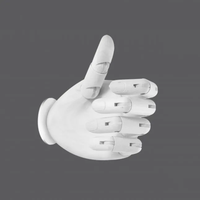Wandhalterung für Kabelwandleuchten, Hand, weiß,